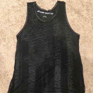 Men’s black American flag tank top